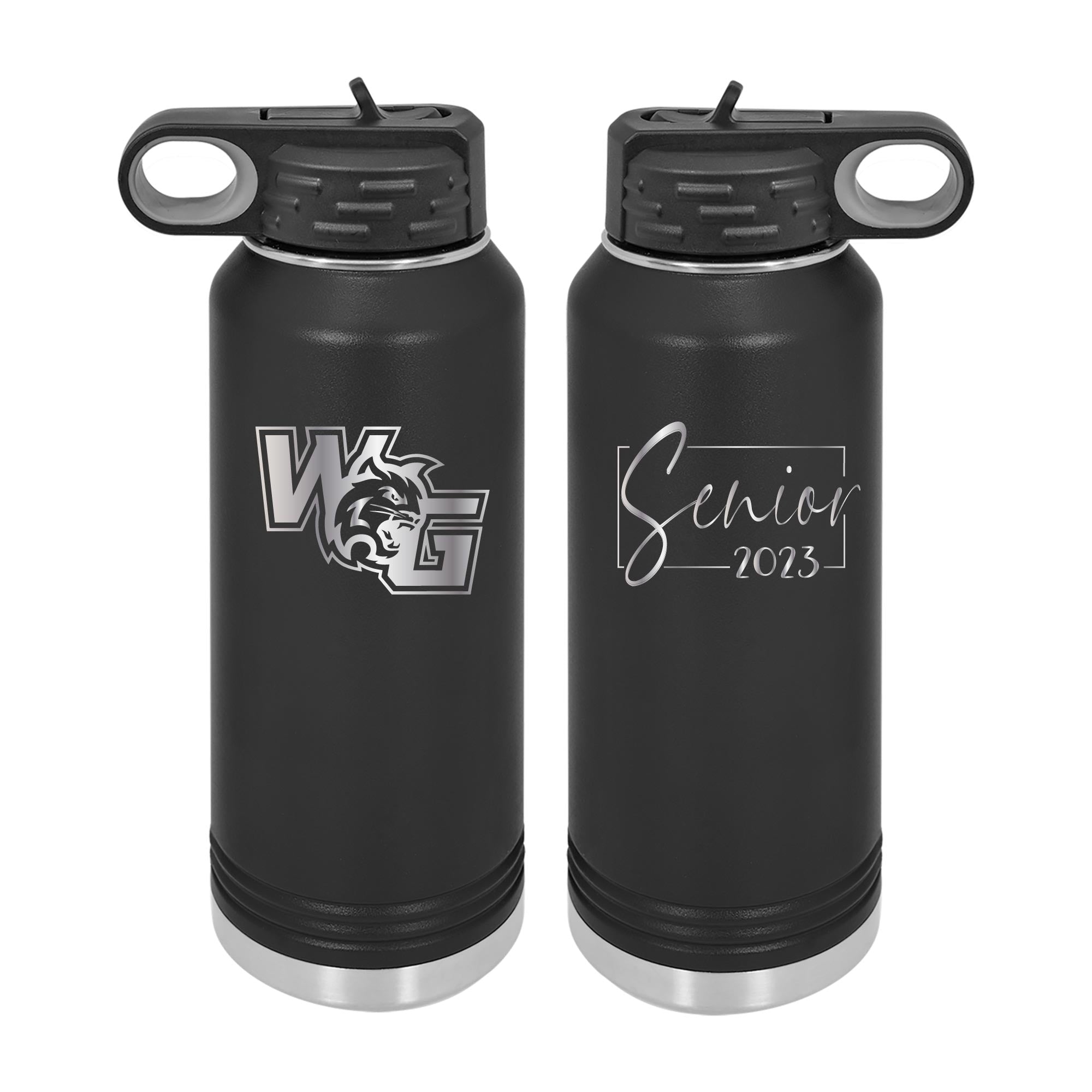  Personalized Water Bottles for Kids, 32 oz Custom Name